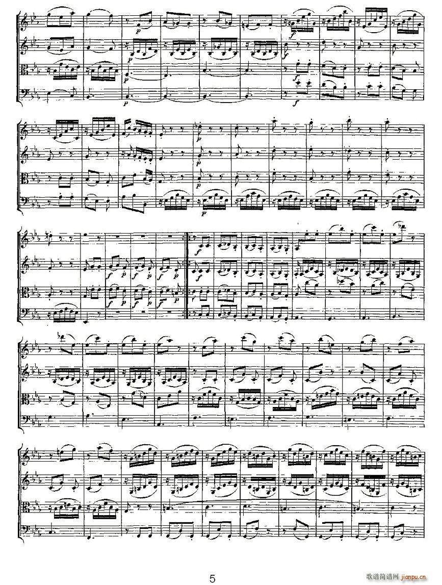 Quartet No 4 in C Major K 157 C()5