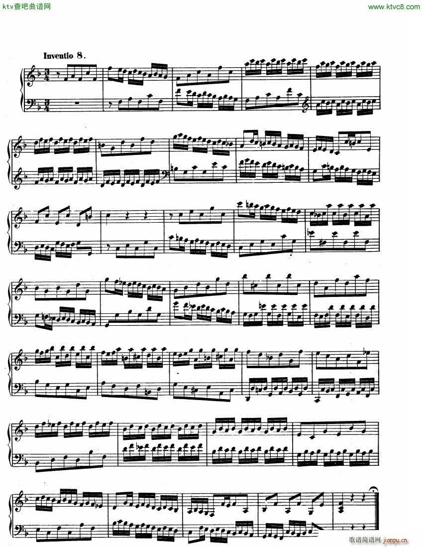 Bach JS BWV 779 2 Part Invention No 08()1