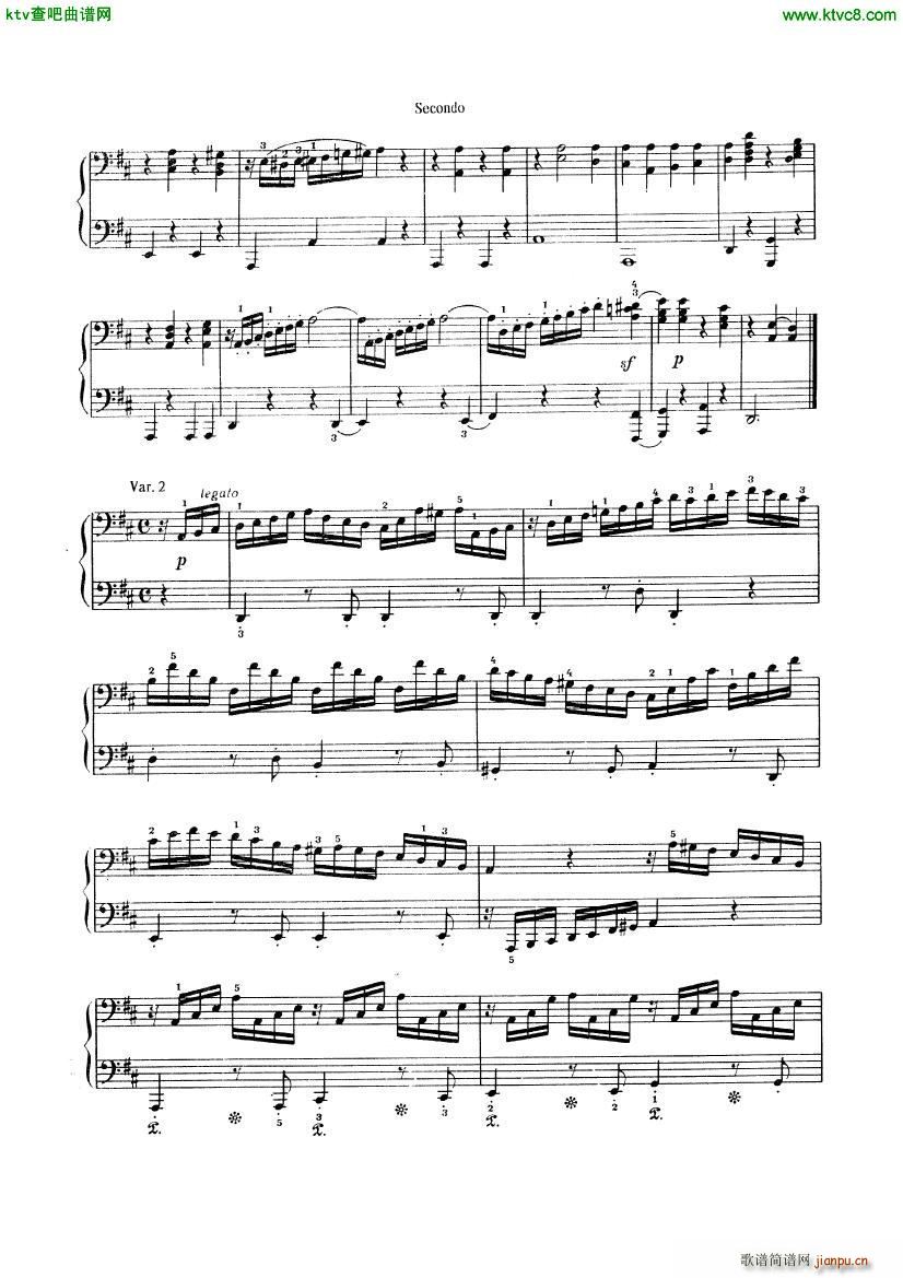 Beethoven op 74 Six Variations 4 hands()3