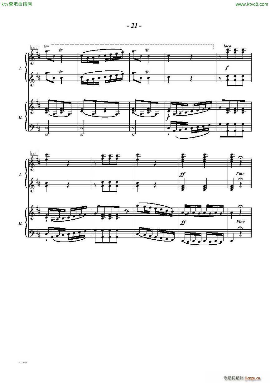 Diabelli Sonata Op33 For Two Pianos()21