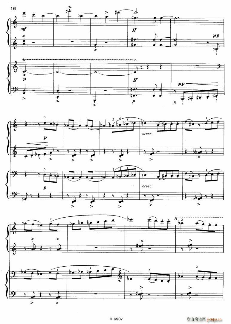 Barton Sonatina for 4 hands()16