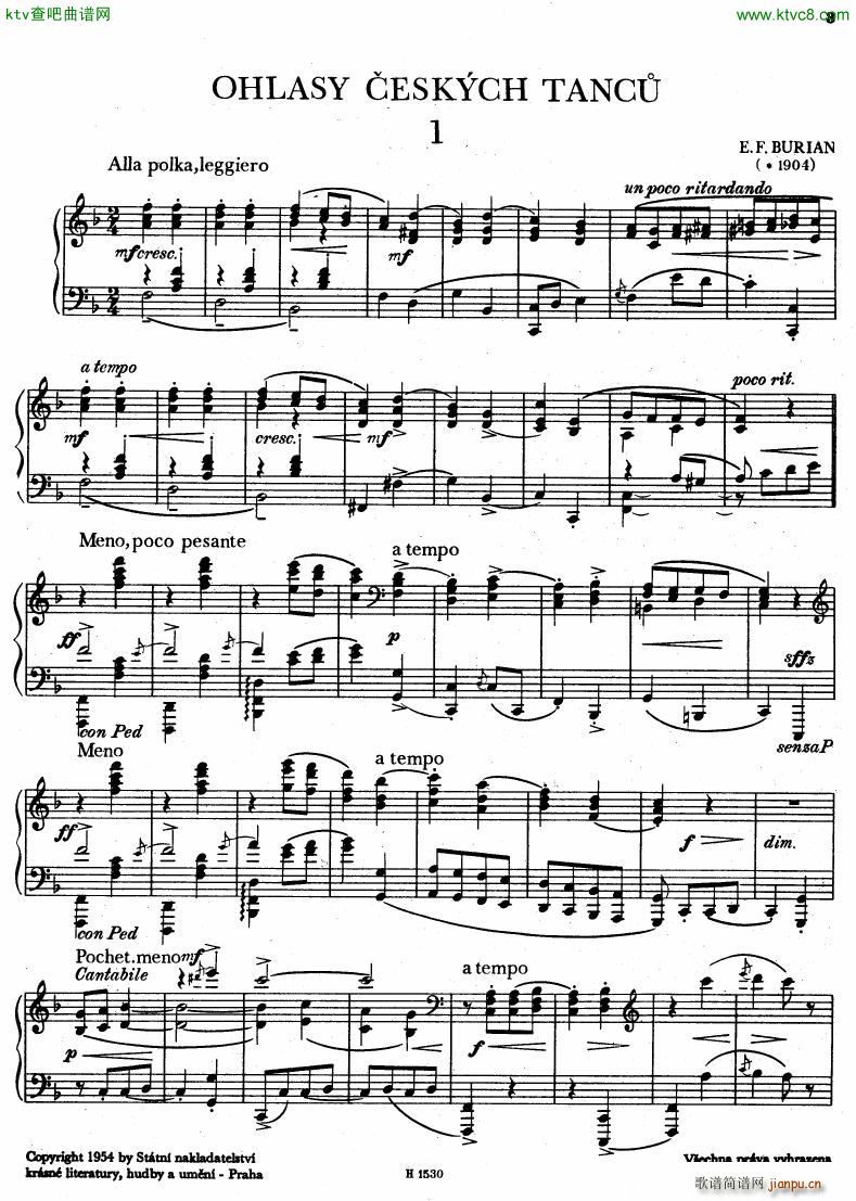 Burian reminiscences of czech dances()1