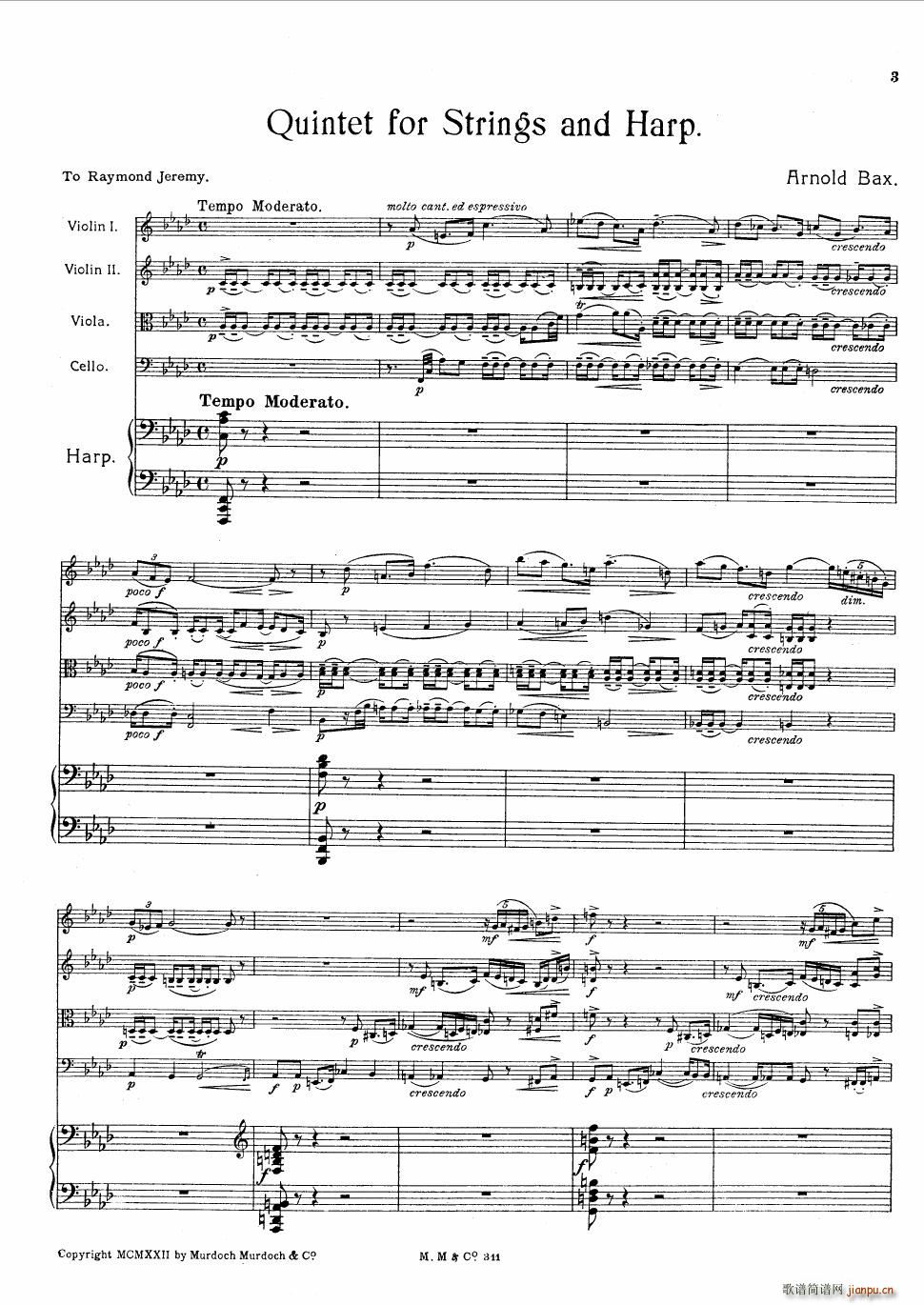 Bax Quintet for Harp and Strings()3