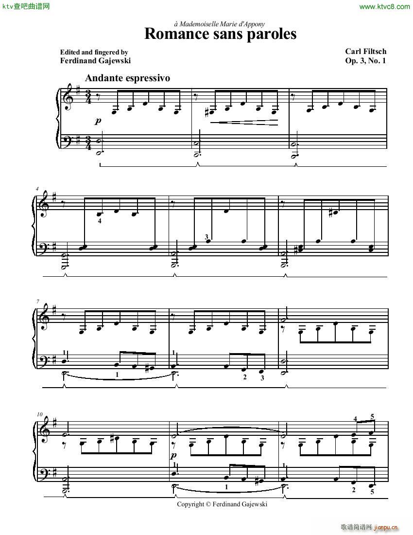 Fiiltsch Romance Sans Paroles()1