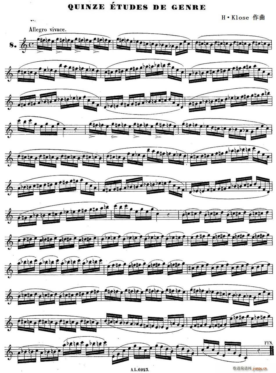 H Kloseϰ Quinze etudes de genre 8(ʮּ)1