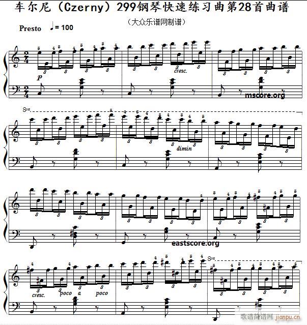  ٿϰ Czerny 299 28 ϰʾ()1