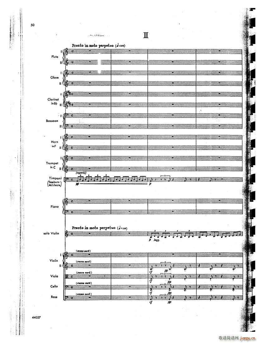 Barber op 14 Violin Concerto Score ()9