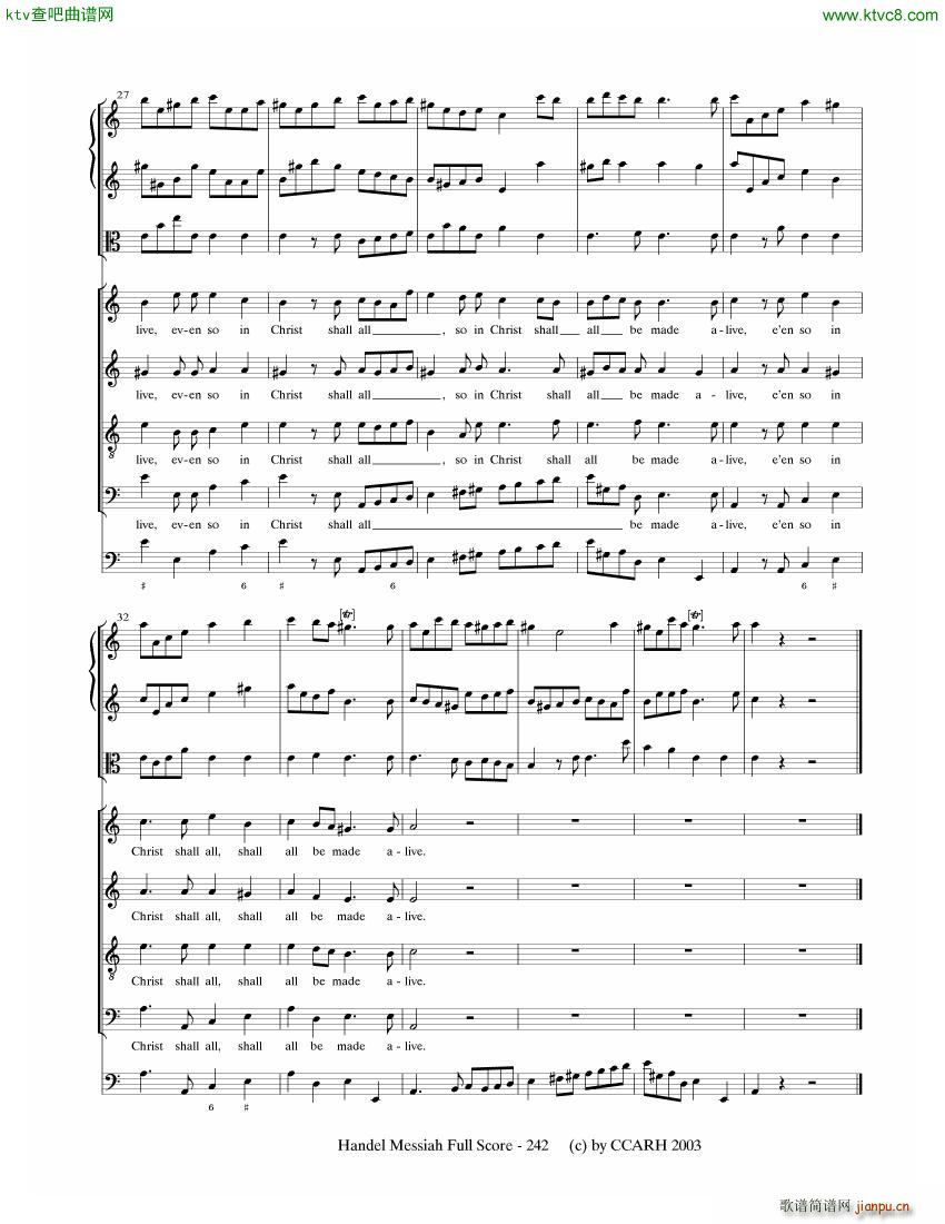 G F Handel Messiah Open Score ()1