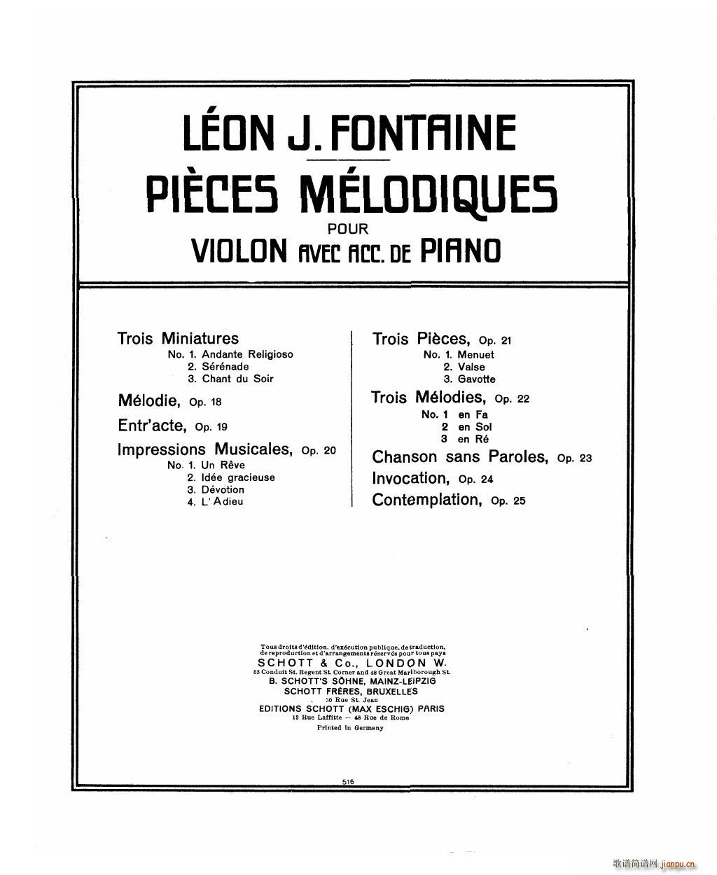 Bowen Barcarolle for violin and piano()15