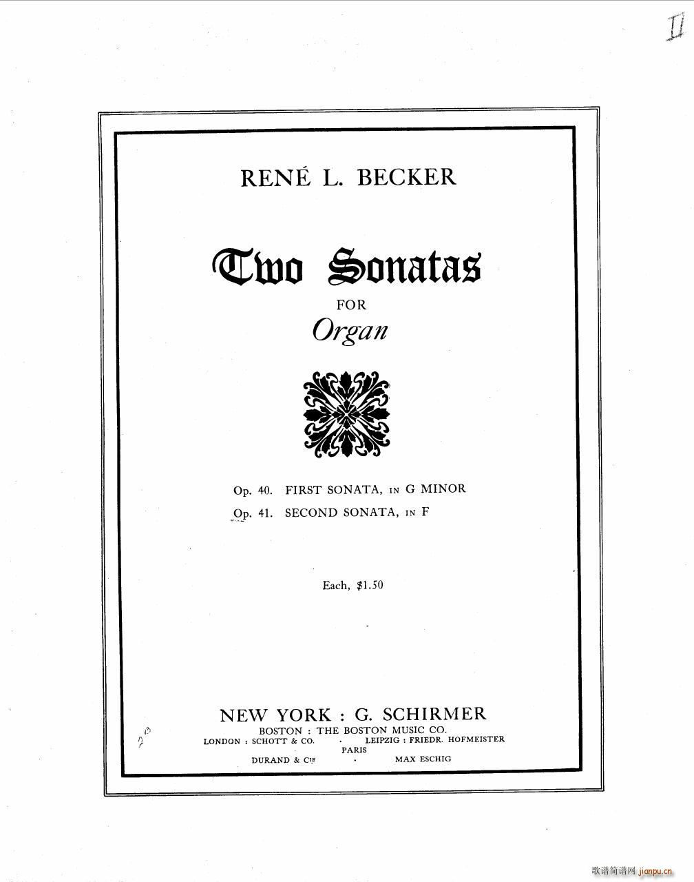 Becker Reme op 41 Sonate 2()1
