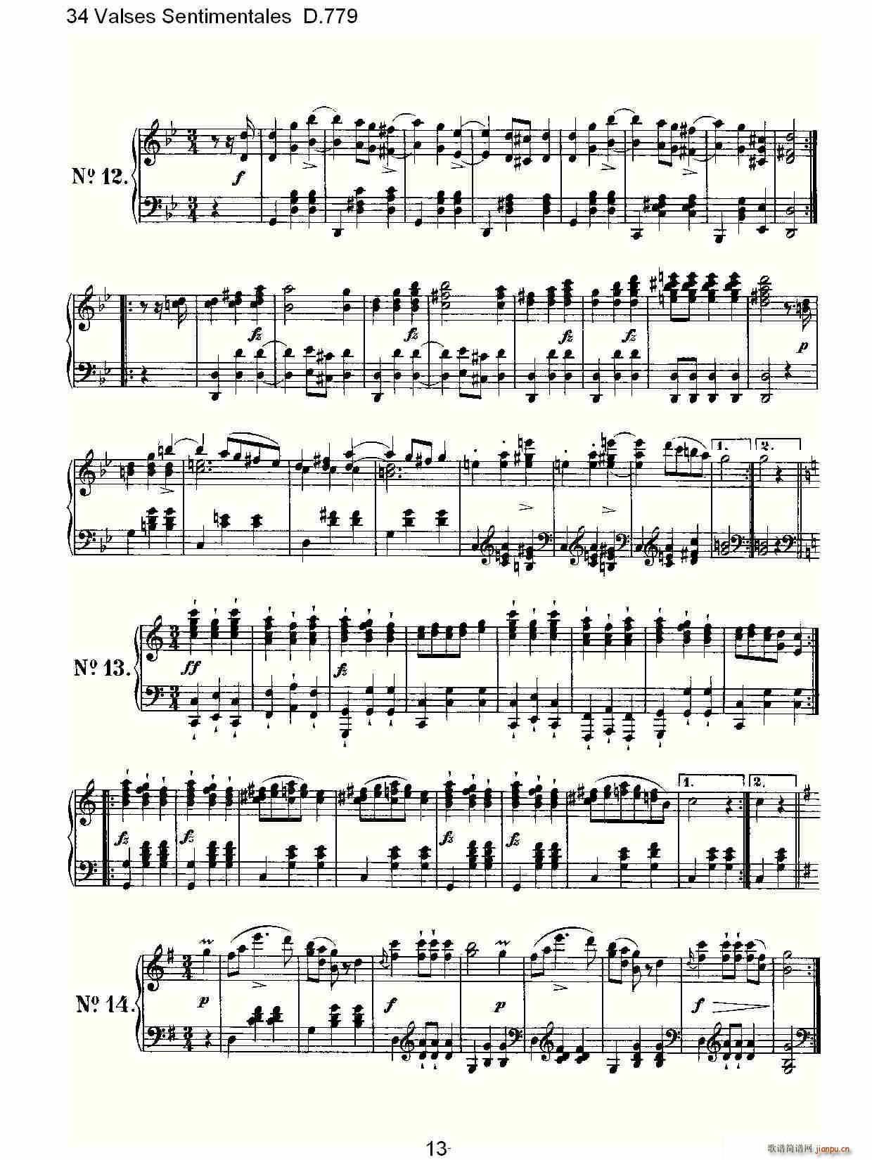 34 Valses Sentimentales D.779(ʮּ)13
