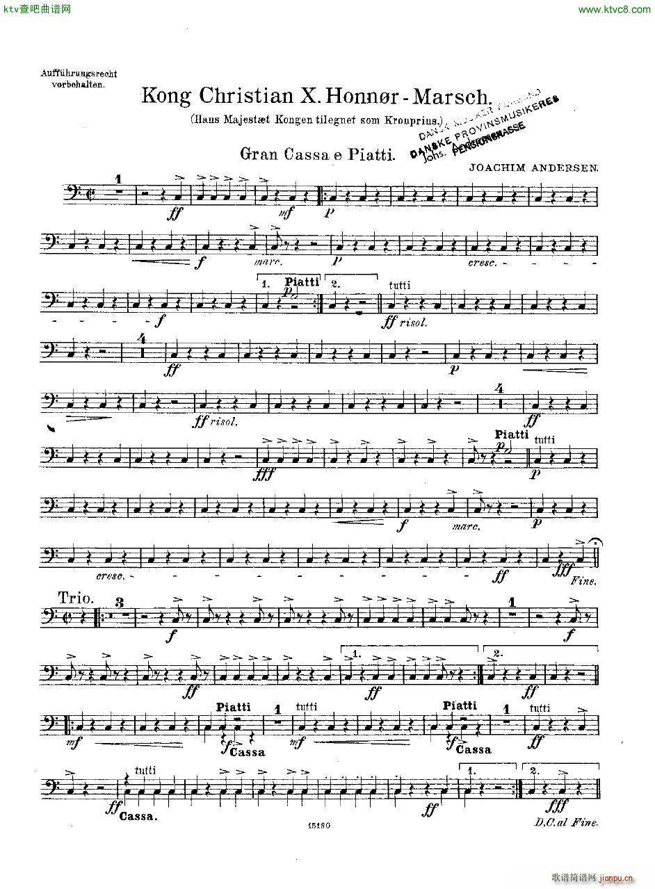 Andersen Kong Christian X Honn rmarsch orch()31