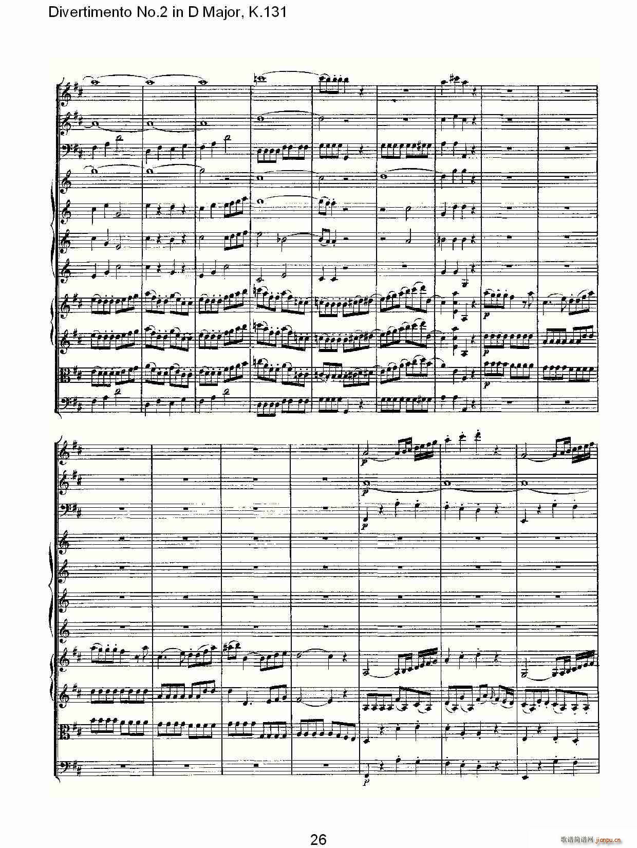 Divertimento No.2 in D Major, K.131(ʮּ)27