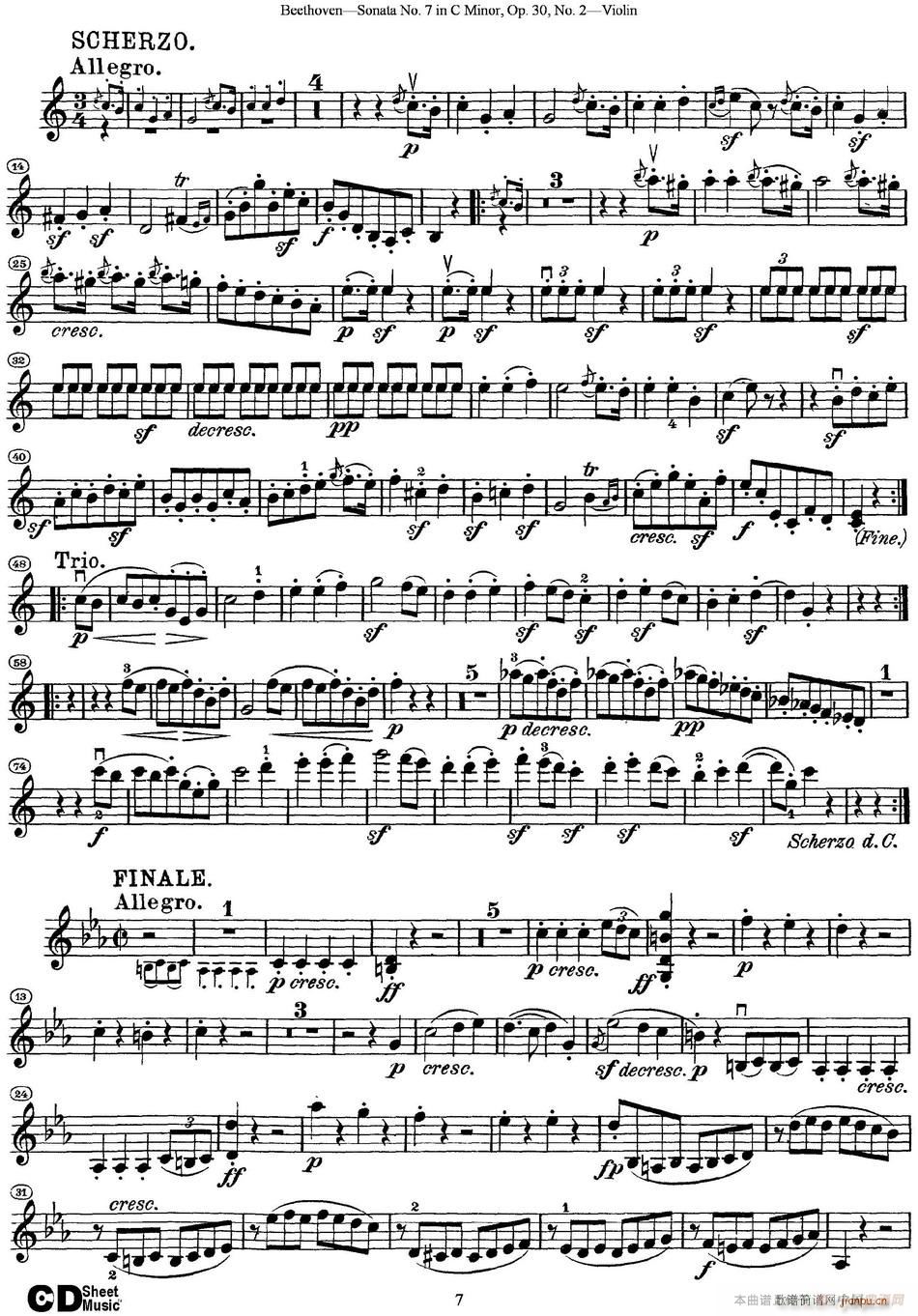 Violin Sonata No 7 in C Minor Op 30 No 2(С)7