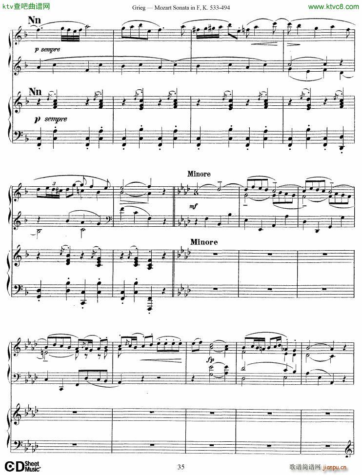 Grieg Sonata K 533 Mozart 2nd Piano Grieg()35