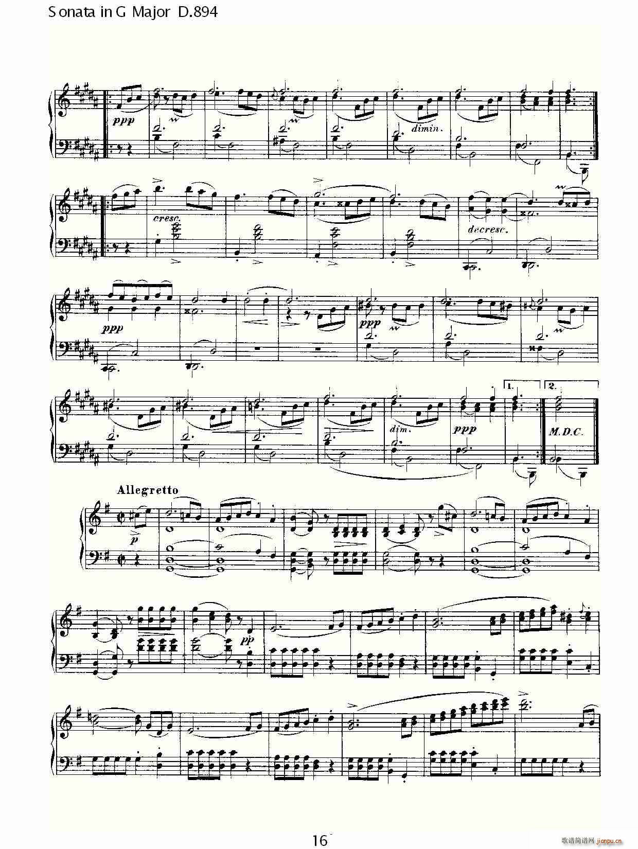 Sonata in G Major D.894(ʮּ)16