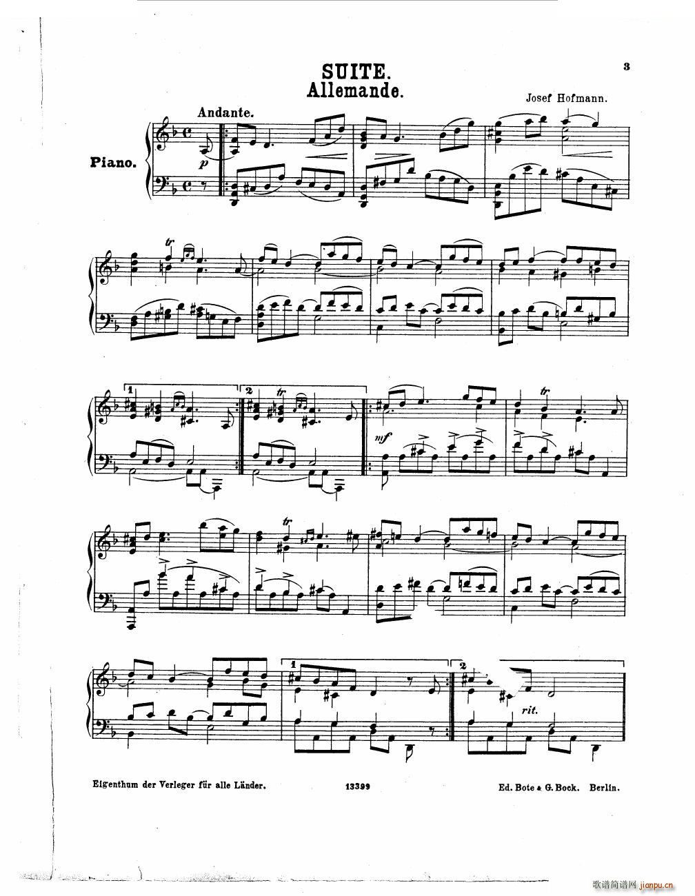 Hofmann Suite Suite(ʮּ)1