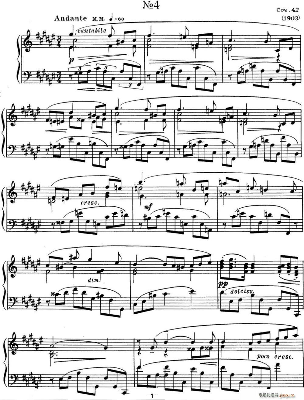 ˹Ǳ ϰ Op 42 No 4 Alexander Scriabin Etudes()1