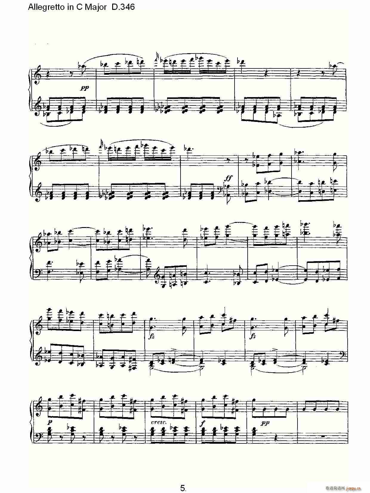 Allegretto in C Major D.346(ʮּ)5