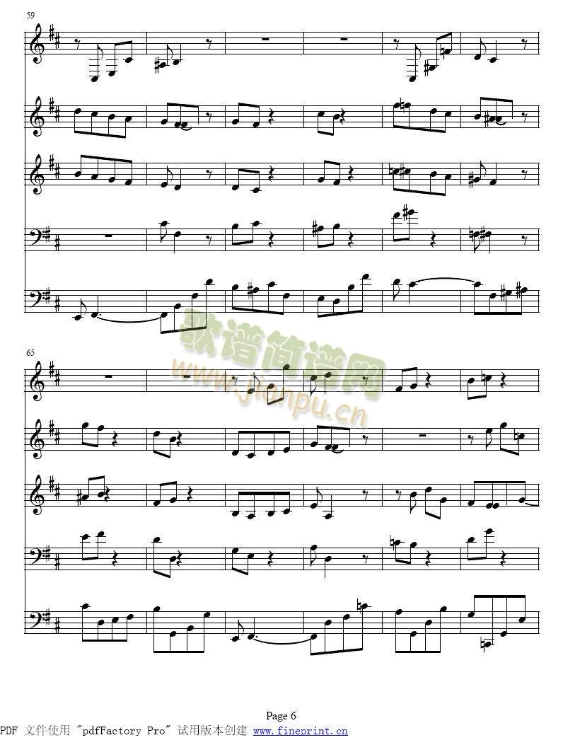 b小调单簧管与弦乐五重奏1-8(其他)6