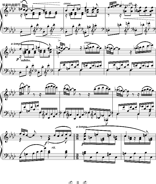 夜曲-法雅钢琴小品-法雅(钢琴谱)3