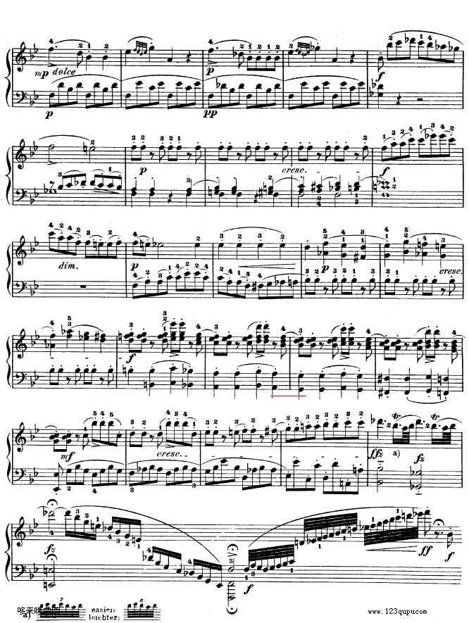 降B大调奏鸣曲kv333-莫扎特(钢琴谱)19