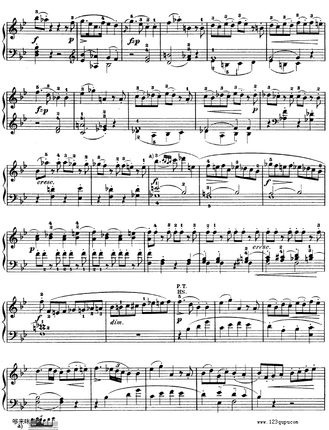 降B大调奏鸣曲kv333-莫扎特(钢琴谱)16