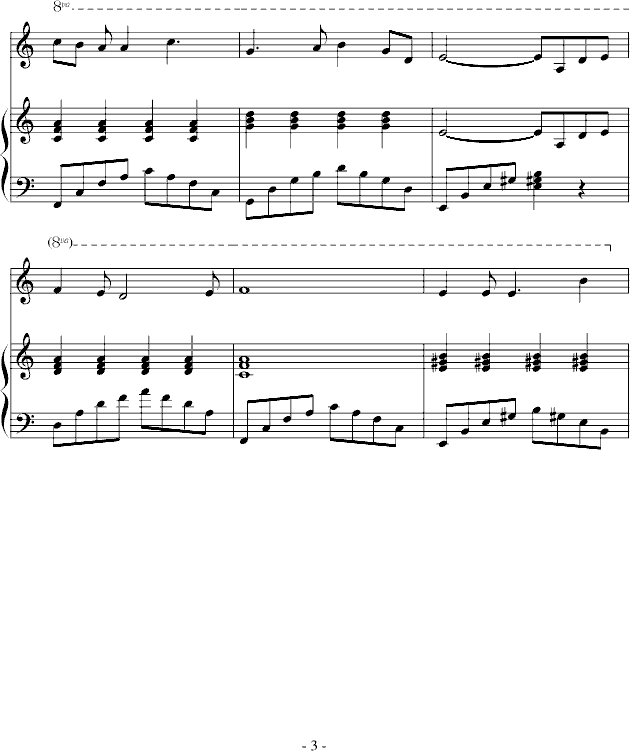 图兰朵―三手联弹版(钢琴谱)3
