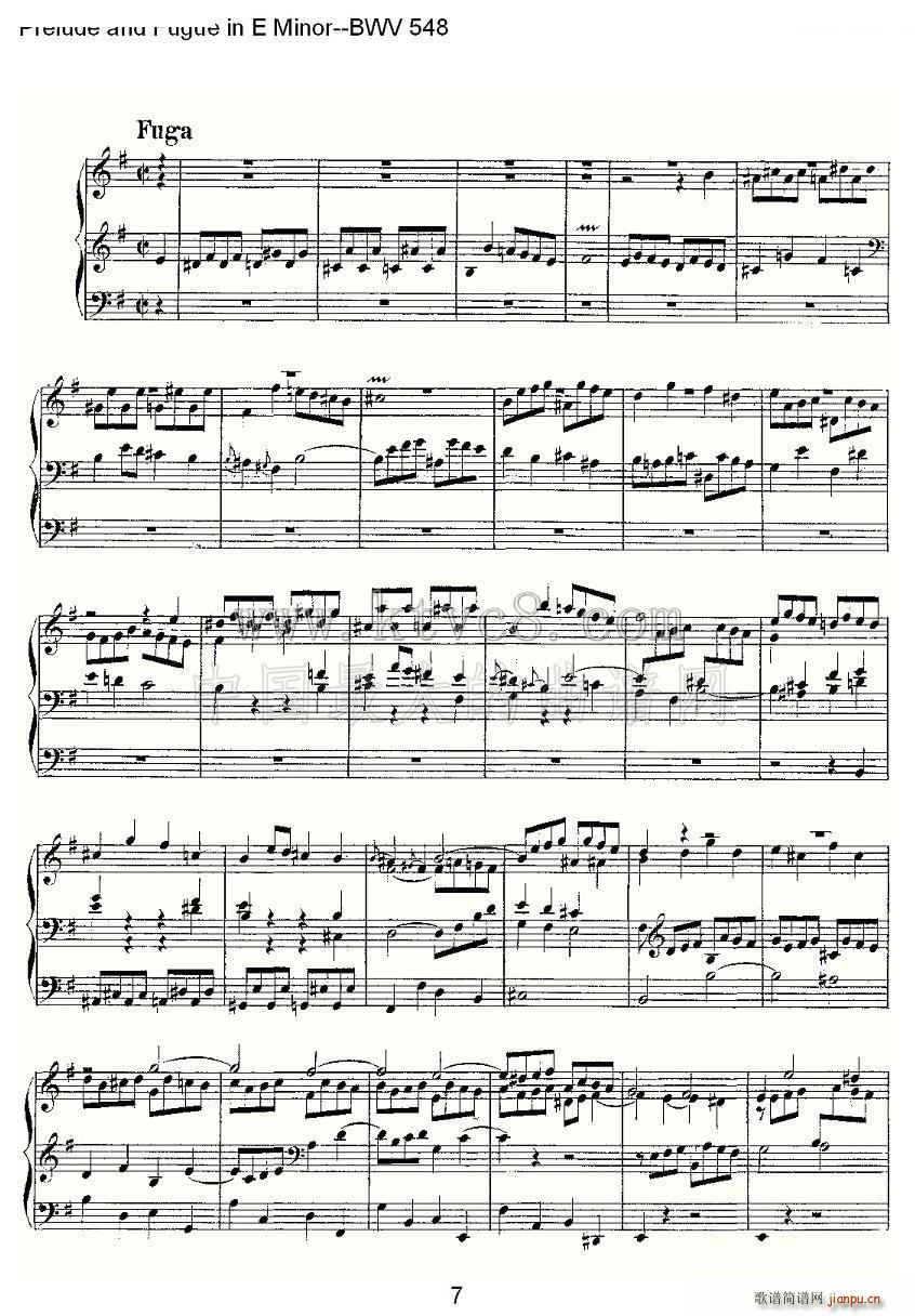 Prelude and Fugue in E Minor BWV 548 ܷ(ʮּ)7