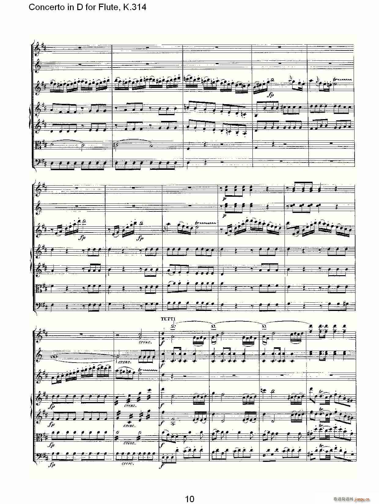 Concerto in D for Flute, K.314()10