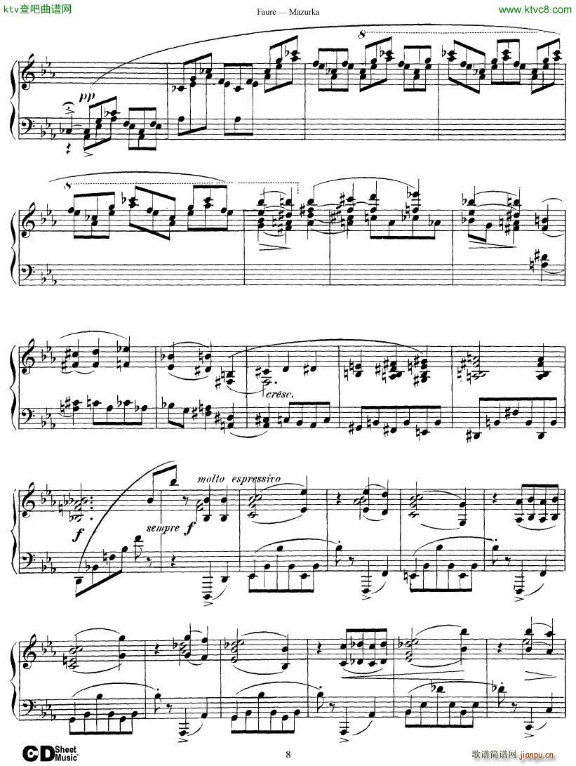 Faure Mazurka Op 32()8