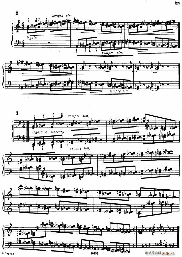 Bartok SZ 107 Mikrokosmos for Piano 122 139()21