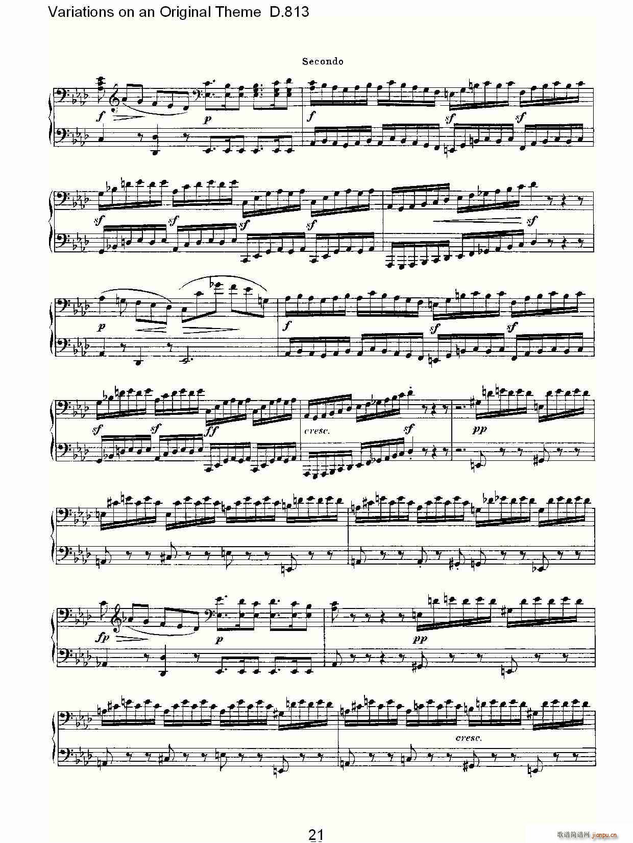 Variations on an Original Theme D.813(ʮּ)21