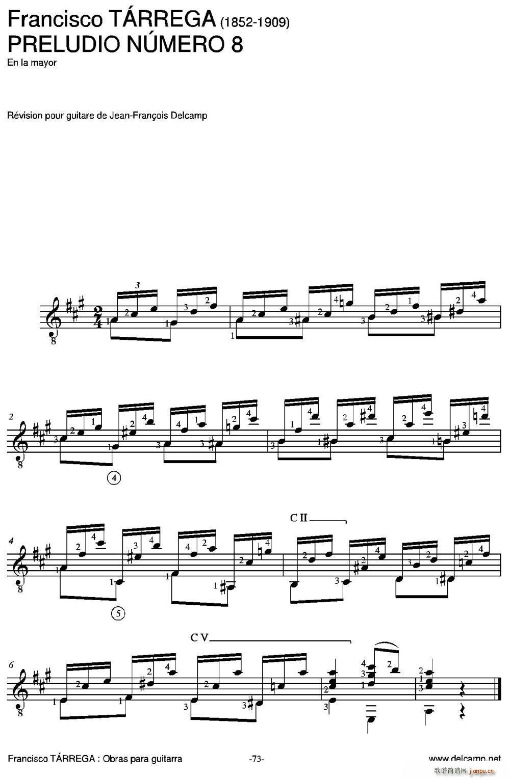 PRELUDIO NUMERO 8 En la mayor ŵ伪()1