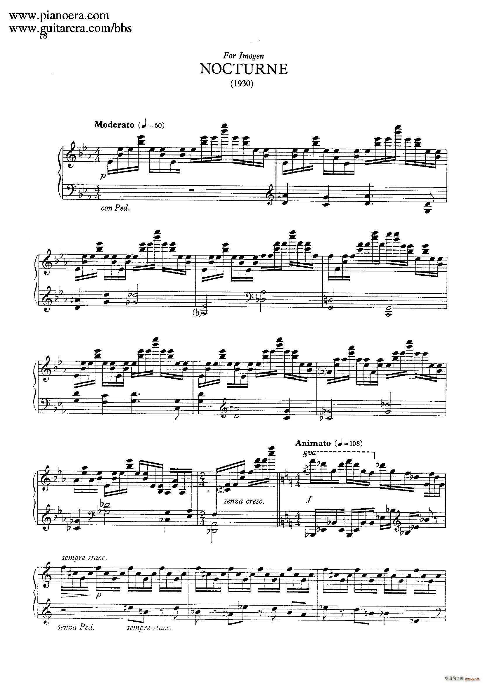 Two Pieces for Piano H 179 2׸Ʒ()1