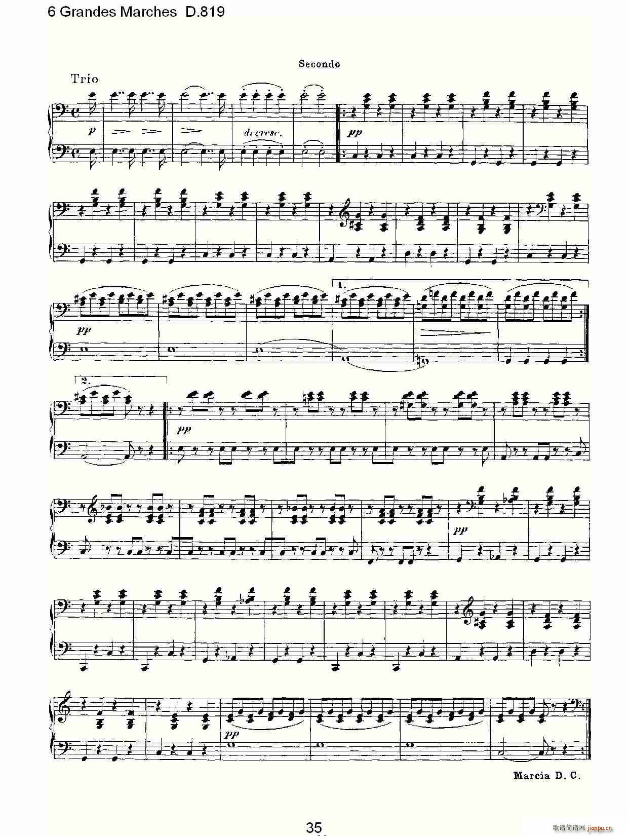 6 Grandes Marches D.819(ʮּ)35