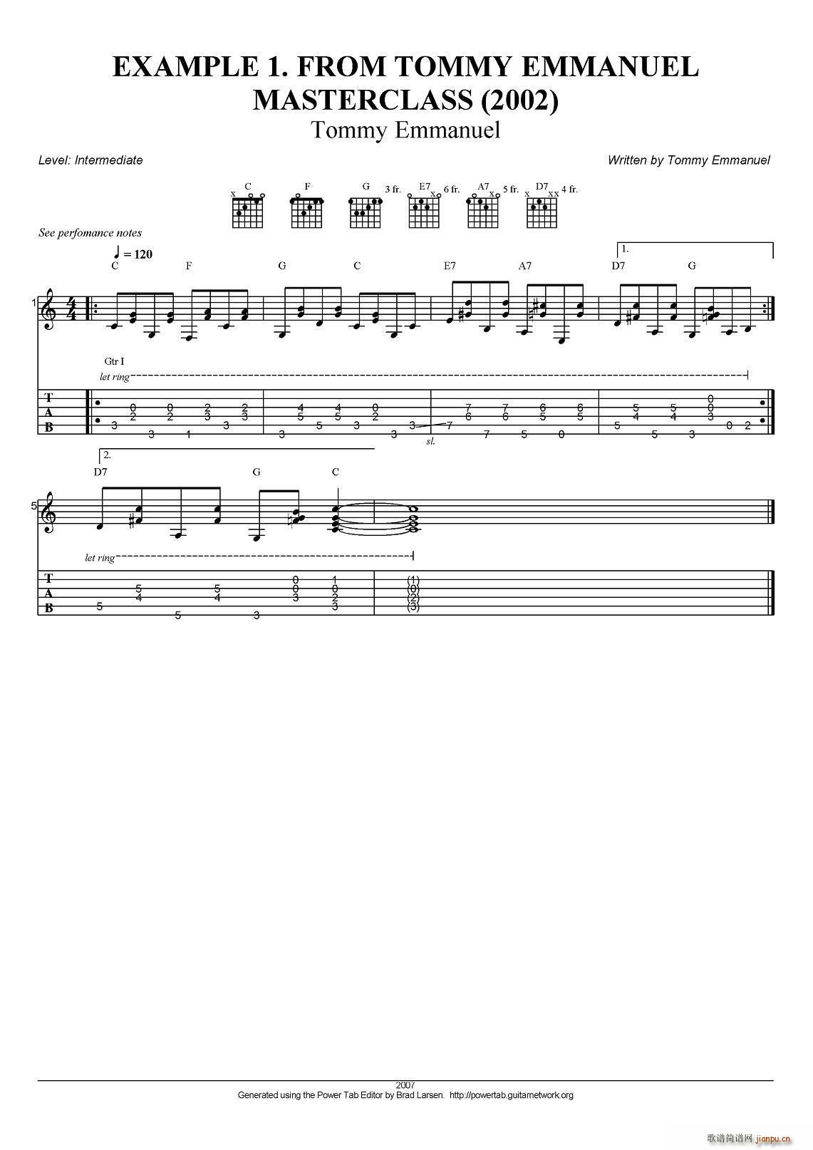 tommy emmanuel masterclass example 1 ָ()1
