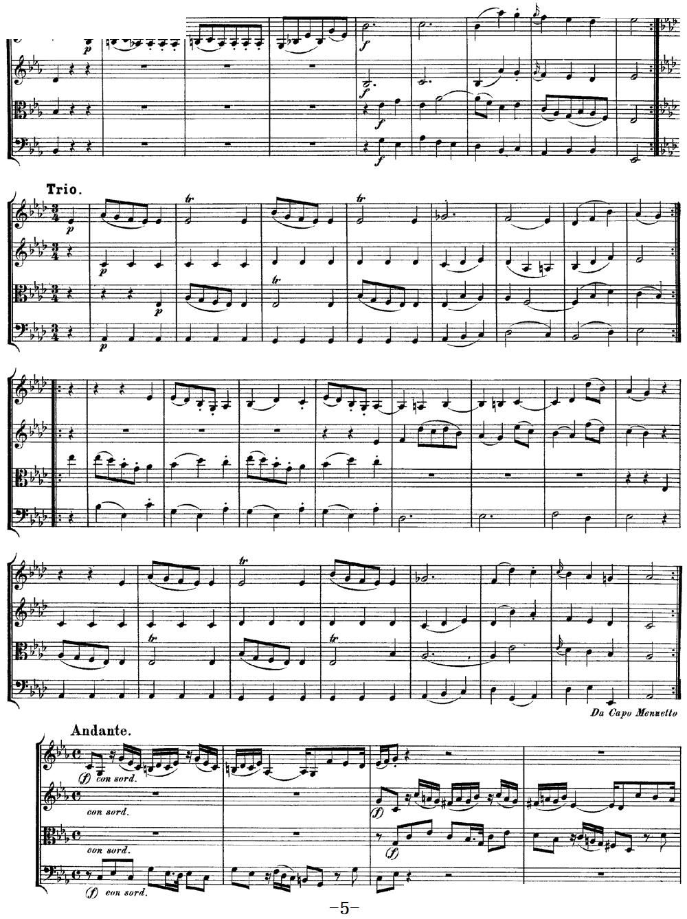 Mozart Quartet No 11 in Eb Major K 171()5