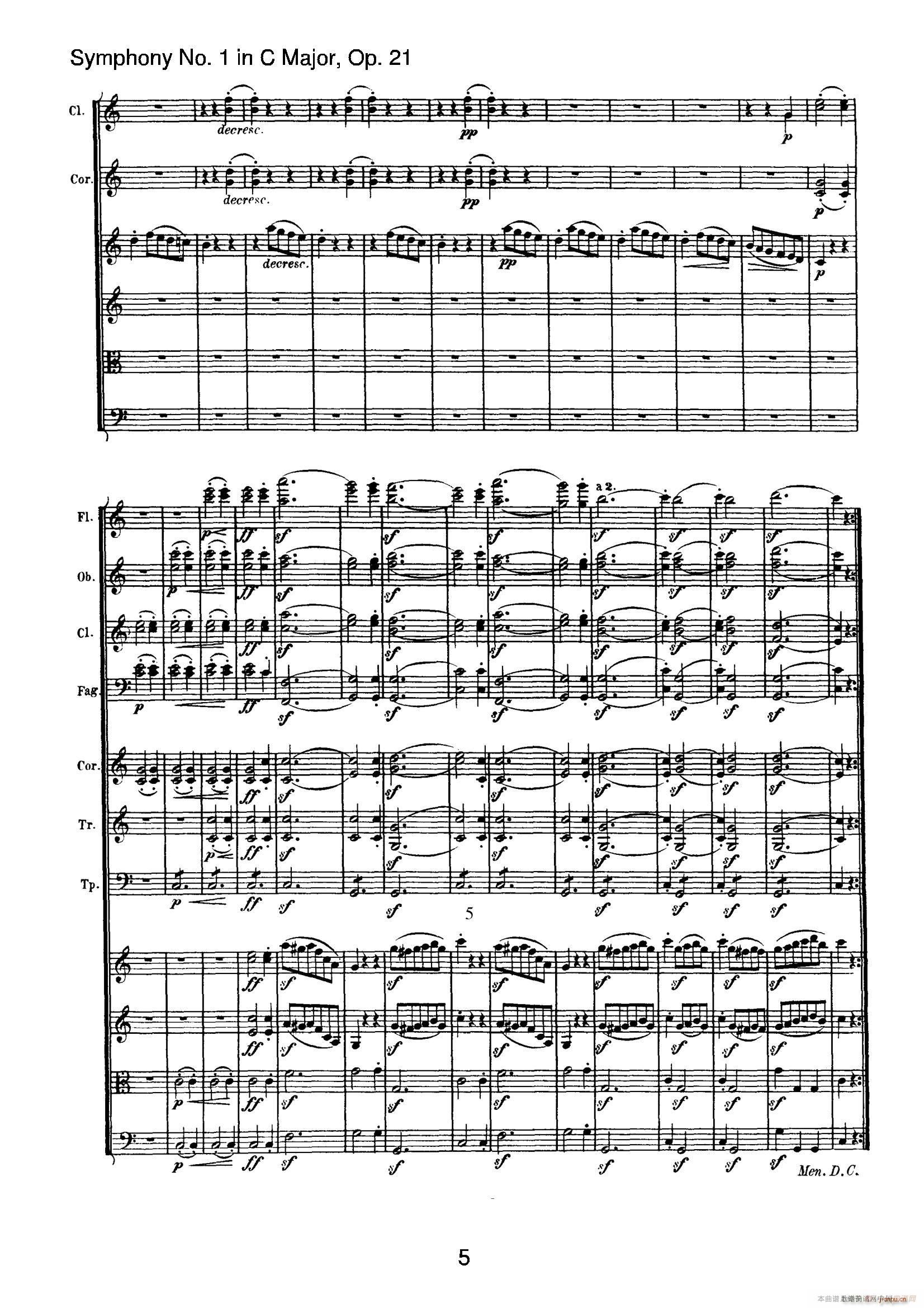 Symphony No 1 in C Major Op 21  ()5
