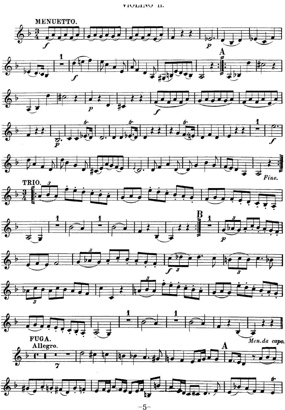 Mozart Quartet No 13 in D Minor K 173 Violin 2(ʮּ)5