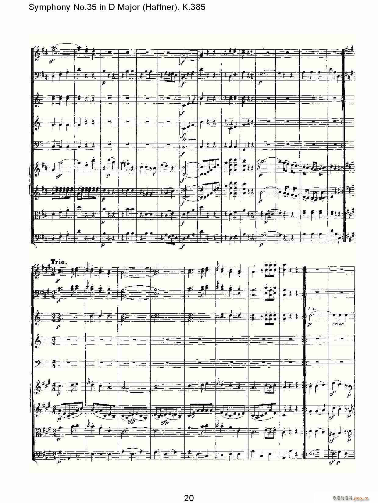 Symphony No.35 in D Major, K.385(ʮּ)20
