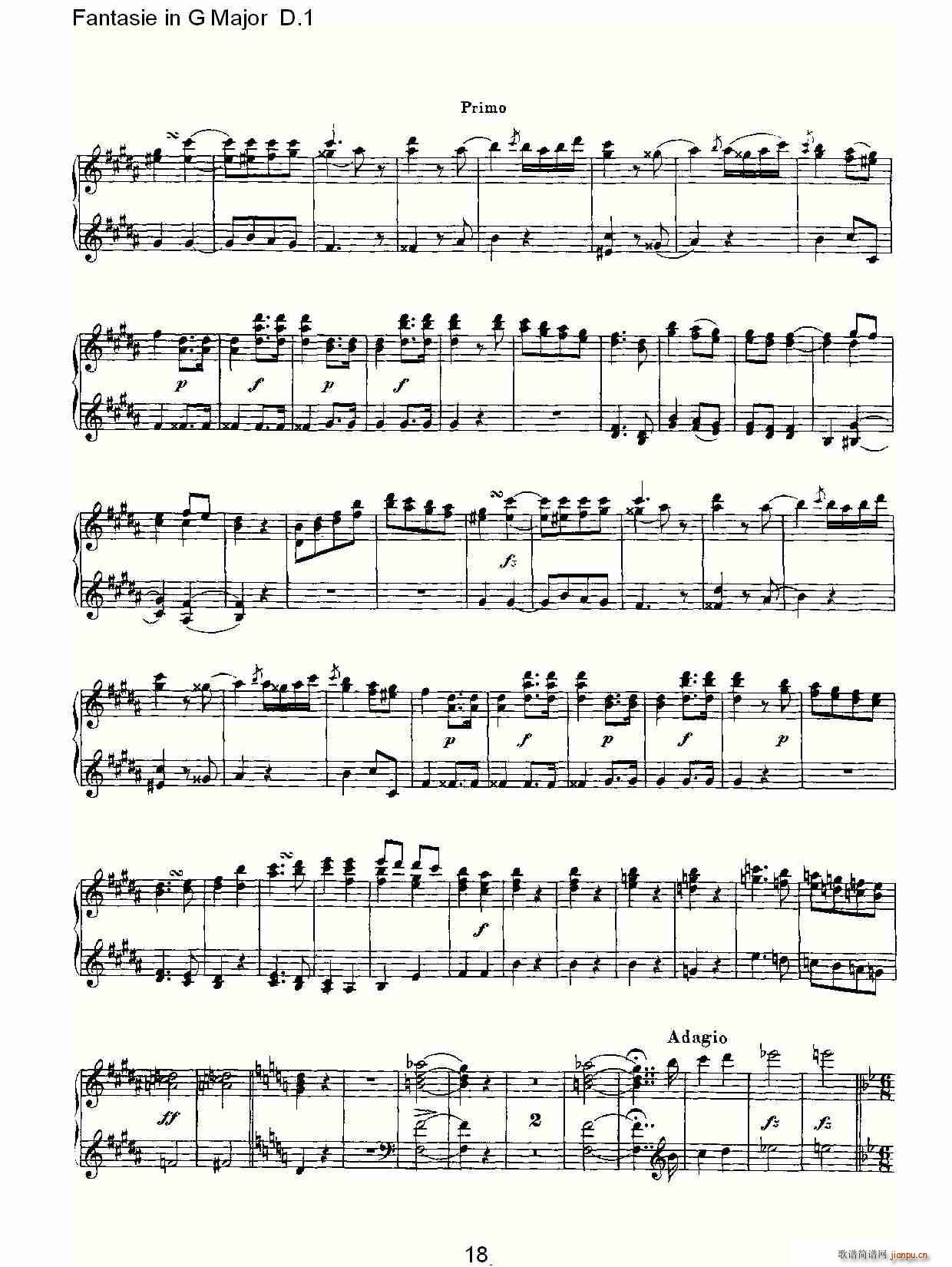Fantasie in G Major D.1(ʮּ)18