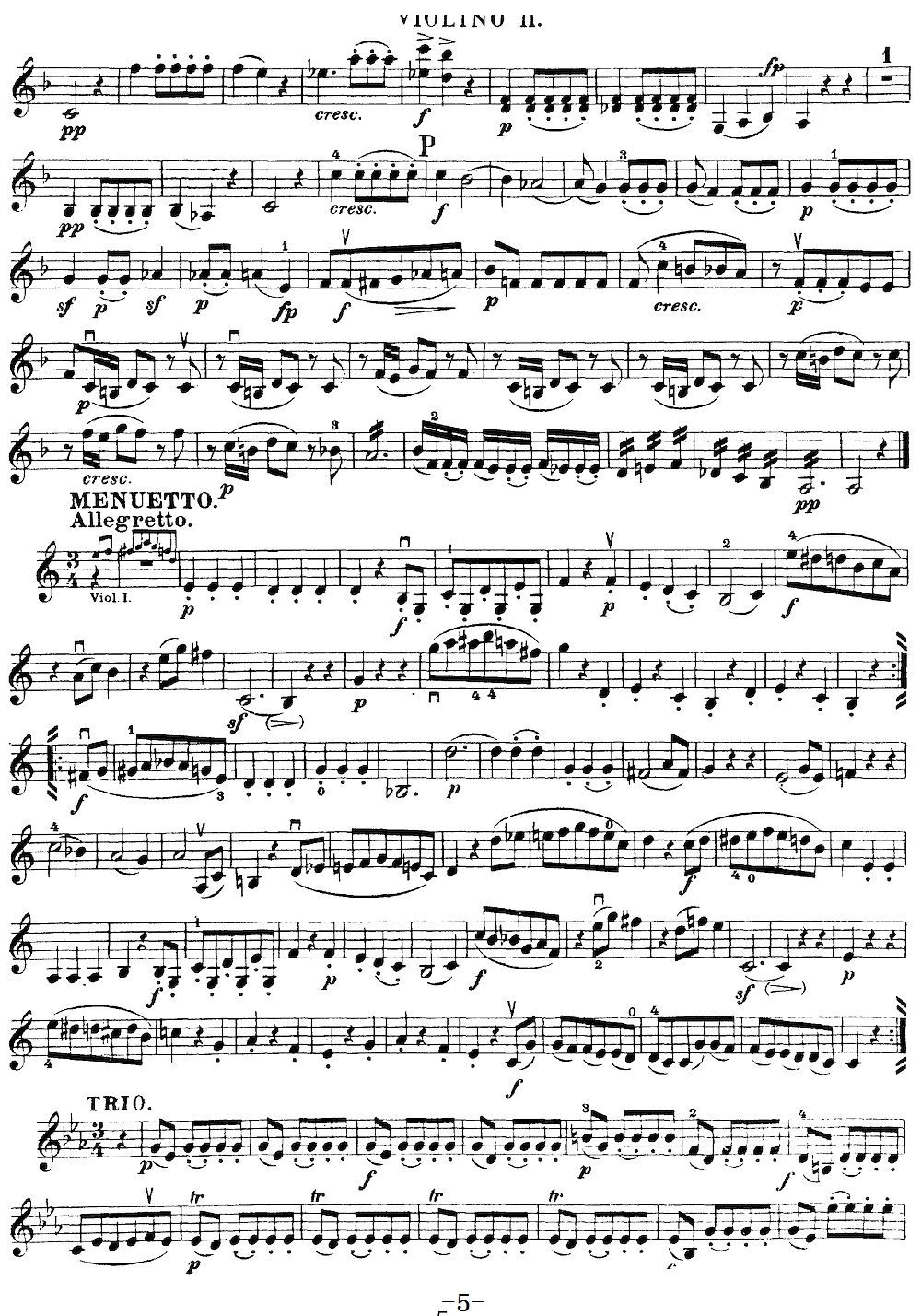 Mozart Quartet No 19 in C Major K 465 Violin 2(ʮּ)5