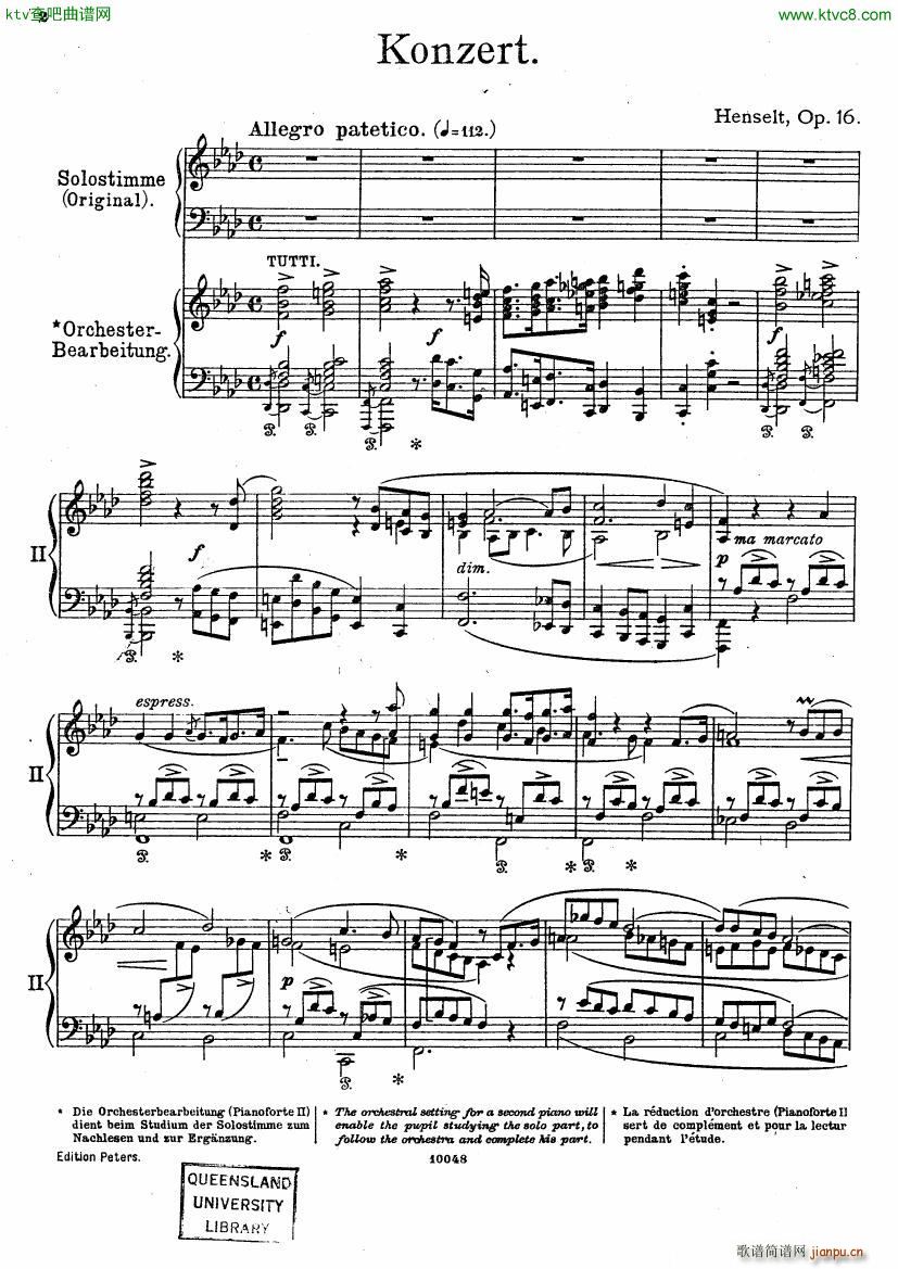 Henselt Concerto op 16 1()1