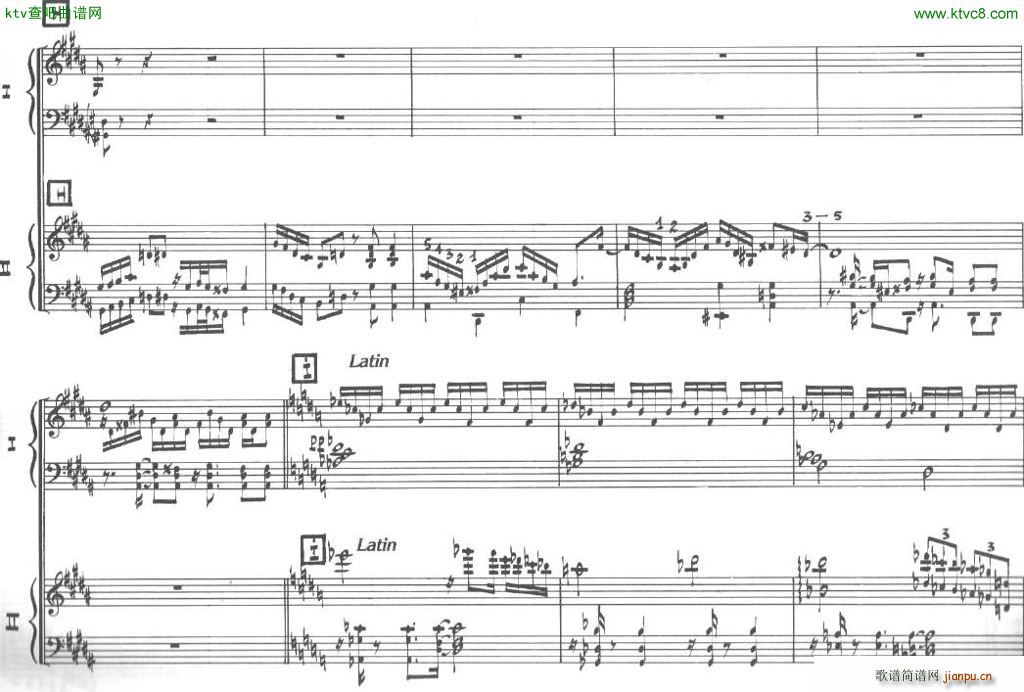 Bolling Sonata for Two Pianist no 2 Part1 1()9