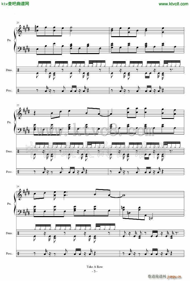 Take a Bow Piano Drums()5