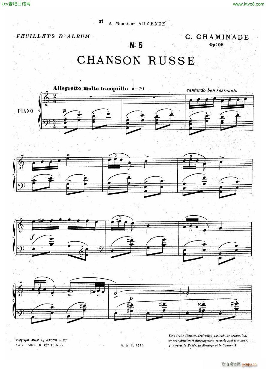 chaminade six feuillets 2()8