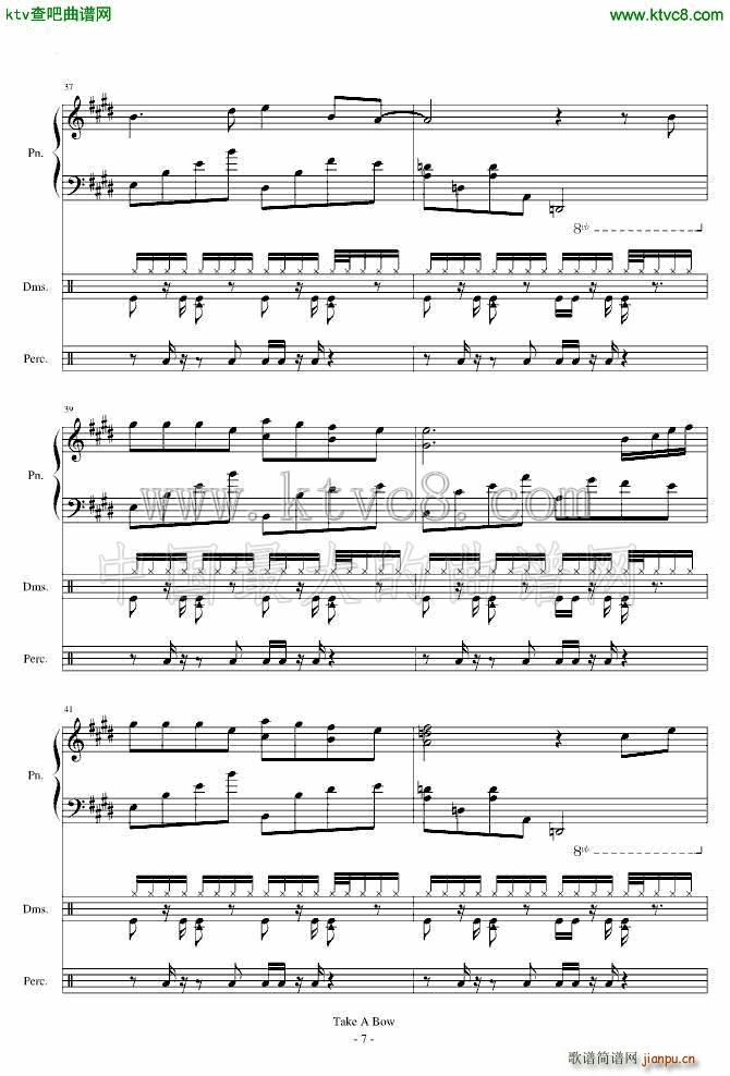 Take a Bow Piano Drums()7