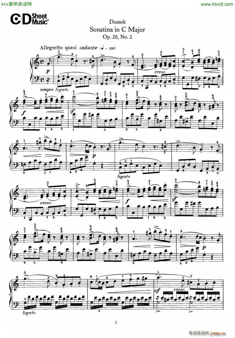 Dussek Sonatina in G Major()6