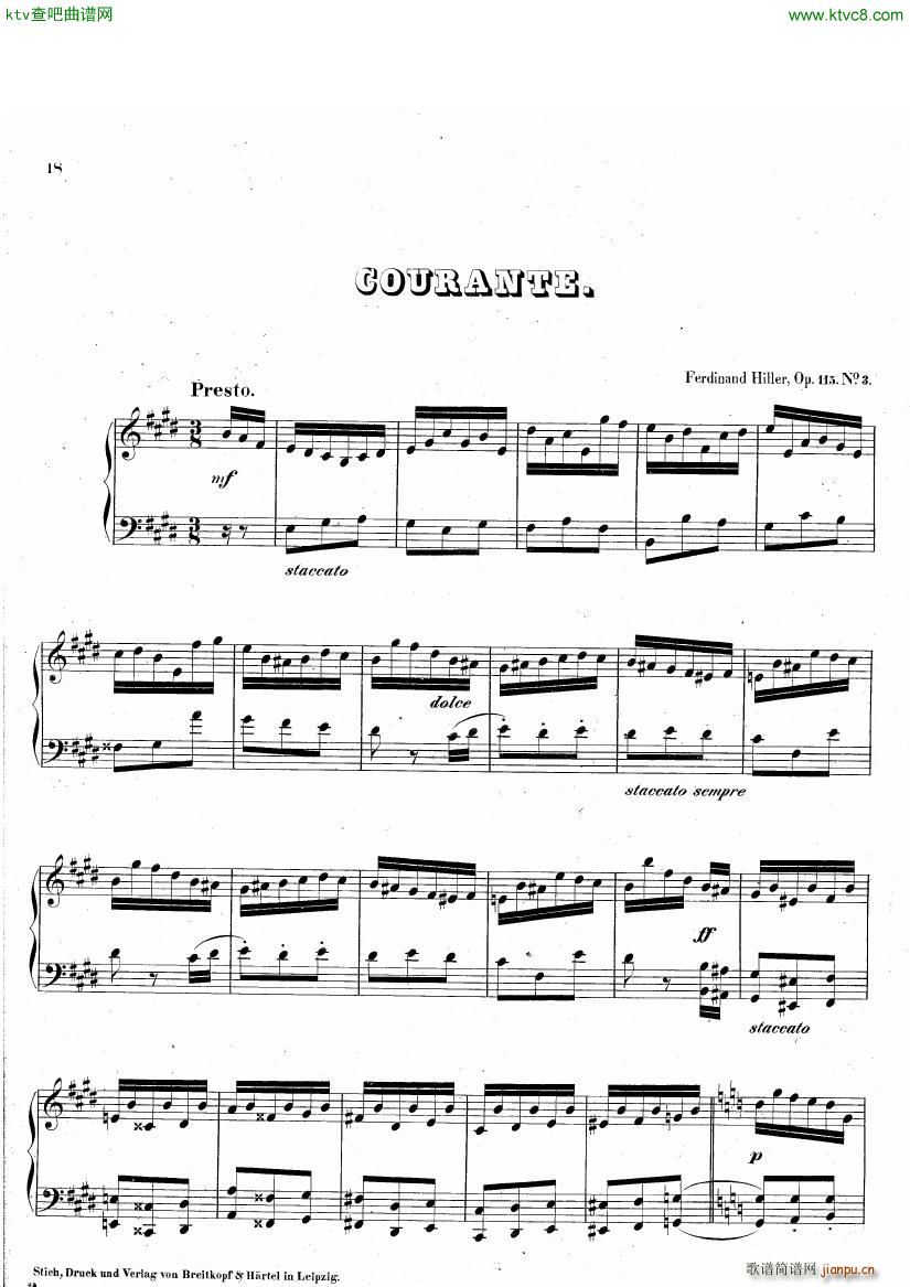 hiller 115 gavotte sarabande courante()16